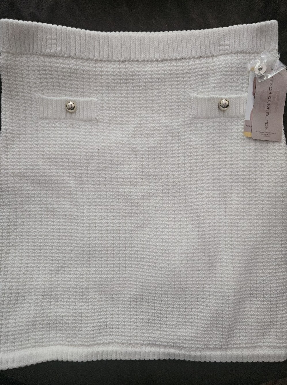 French Connection White Sweater Skirt